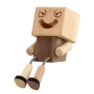 Muñeca de madera en miniatura para decoración de coches, hogar u oficina, regalo, material de madera RH 130 - Product Image 5