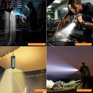 תאורה ניידת מתמוטטת מחבל אור נטענת אור עבודה נטענת עם חצובה ווו נתיק - Product Image 6