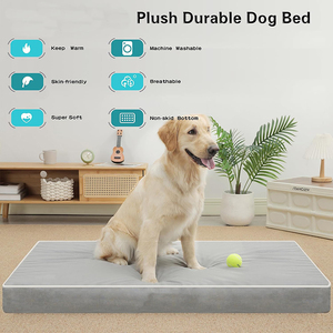 Vente en gros personnalisé xl doux gris clair orthopédique pour <span class=keywords><strong>chien</strong></span> matelas pour animaux de compagnie pour grands chiens lavable en peluche mousse à mémoire de forme lit pour <span class=keywords><strong>chien</strong></span> - Product Image 4