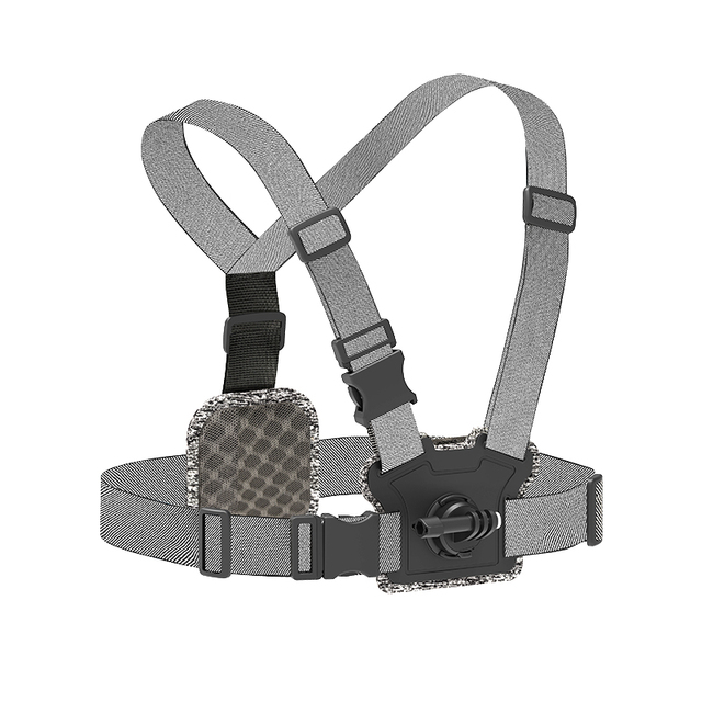 TELESIN Chest Mount Harness Chesty Strap Dual Mounts Elastic Nylon Polycarbonate Compatible for Hero Action