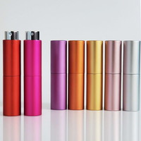 Flacon vide pour testeur de parfum, joli cylindre coloré, Portable, pour les mains, 5 pièces, 8, 10, 15 ou 20ml
