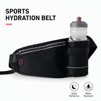 Ceinture de course personnalisée avec logo d'usine, sans rebondissement, avec porte-bouteille, sac banane d'hydratation étanche grande capacité pour les coureurs