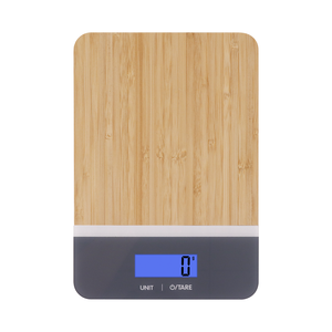 बांस प्लेटफॉर्म नए आगमन घर बांस डिजिटल रसोई पैमाने 5 किलोग्राम एलसीडी डिस्प्ले रसोई संतुलन - Product Image 1
