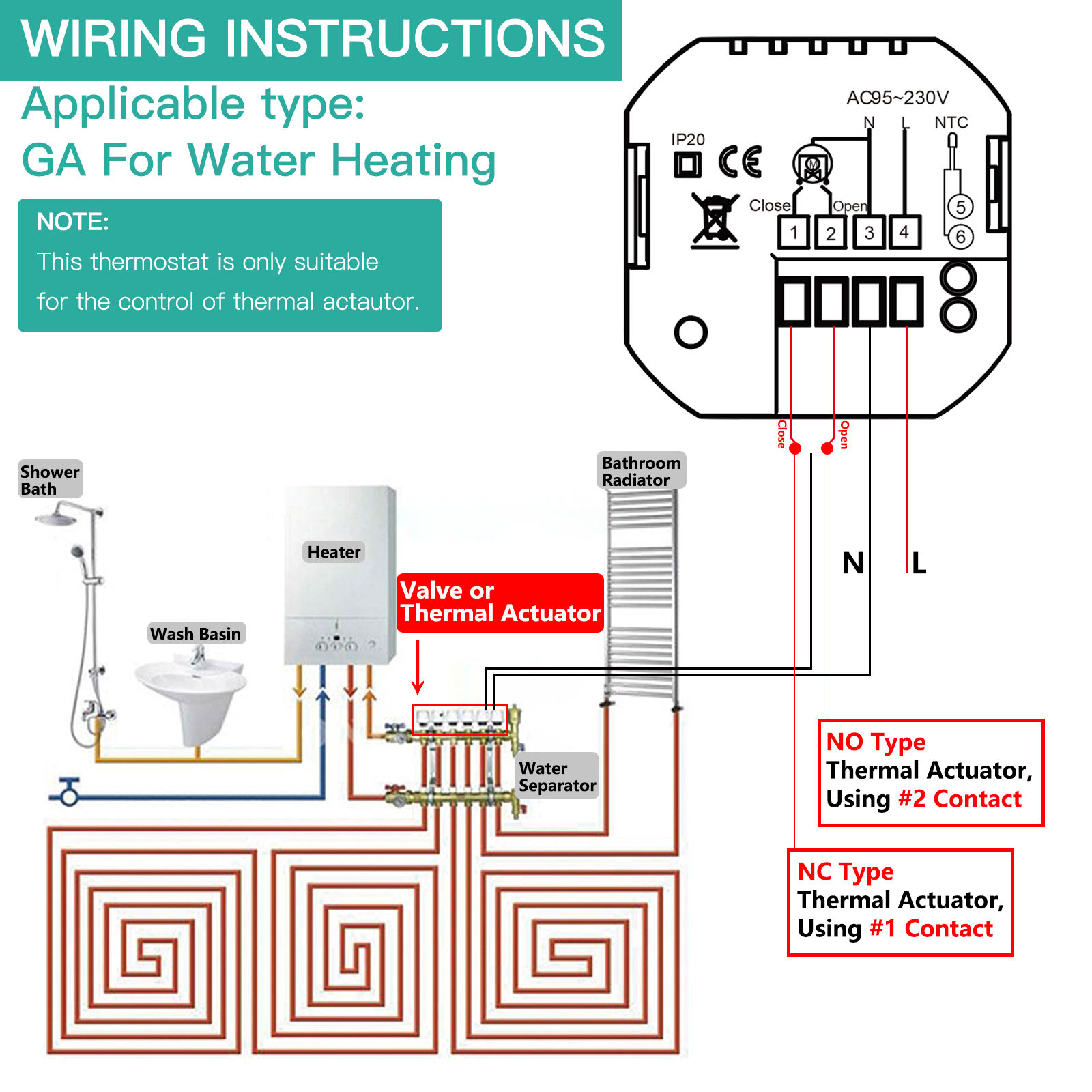 Zigbee GA water heating 5A White
