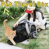 Sac à dos portable et pliable pour animaux de compagnie, extensible et respirant, pour chats et chiots, idéal pour l'extérieur (OEM & ODM)