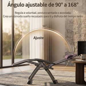 Silla Reclinable Plegable ELE-GATE Negra para Jardín, Playa o Exteriores, Asiento Ajustable, Cómodo y Ahorra Espacio - Product Image 4