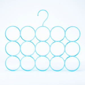 Customized <strong>15</strong> Looper Scarf Clear Bule Plastic <strong>Hanger</strong> - Product Image 1