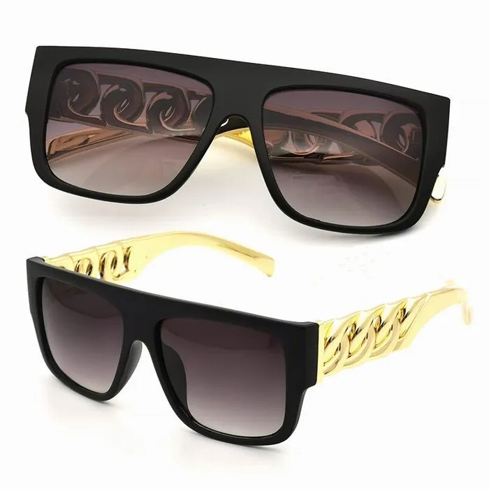 Großhandel Big Frame Sonnenbrille Siebdruck Sonnenbrille mit Metall bein Promotion Geschenk Sonnenbrille mit Goldbein