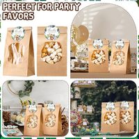 Étiquettes de remerciement pour sacs à popcorn, autocollants ronds mignons pour baby shower, emballage alimentaire en papier, emballage cadeau, sac en papier kraft personnalisé