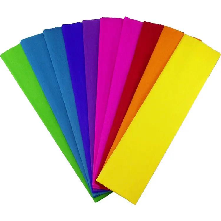 Papier crêpe de haute qualité, couleur géante, personnalisé, créatif, décoration faite à la main, Art enveloppant pour fleur