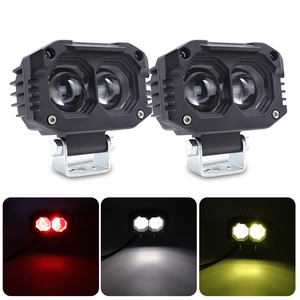 Luci di guida antinebbia ausiliarie per Moto Ip68 impermeabili 3000K 6000K 30W Angel Devil Eyes Led lampada da lavoro Moto - Product Image 2