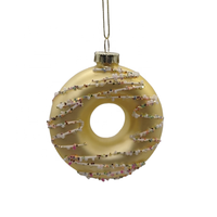 Fabrikant Geblazen Glas Donuts Fruit Hangers Dessert Vakantie Decoratie Geschikt Voor Kerstboom Decoratie Ornament