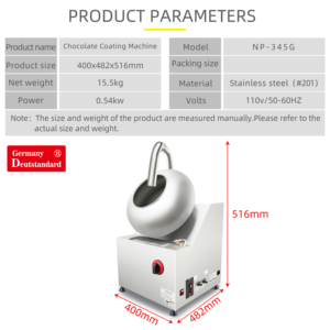 เครื่องเคลือบถั่วลิสงไฟฟ้า เครื่องเคลือบน้ำตาล เครื่องเคลือบช็อกโกแลต ลดราคาพิเศษ - Product Image 6
