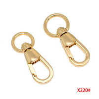 Source d'approvisionnement sanp crochet suspendu plaqué petite taille porte-clés en alliage de zinc boucle à queue ronde épaissie métal clip pour animaux de compagnie