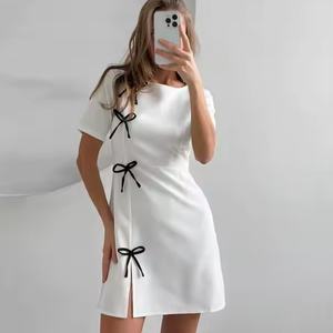 Vestidos de Alta Calidad para Mujer, Cuello Redondo, Transpirables, Verano, Mini Vestido Sexy - Product Image 1