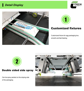 Macchina da Stampa Digitale Chicai Completamente Automatica a Passaggio Singolo con Inchiostro a Base d'Acqua, Stampa su Tre Lati in un Solo Passaggio per Imballaggi in Cartone e Scatole per Uova - Product Image 3
