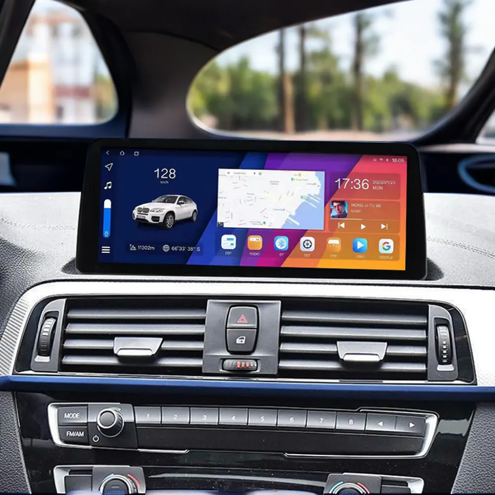 شاشة 12.3 بوصة مزودة بواي فاي 4G وسائط متعددة ستيريو راديو أوتوماتيكي لسلسلة BMW 1 E81 E87 2017~2023 مشغل سيارة أندرويد نظام ملاحة جي بي إس