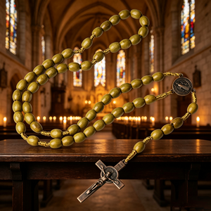 Rosarios de la Legión María para mujer, caja de rosarios al por mayor, collar de oración verde, mini rosario que brilla en la oscuridad, cuentas de rosario religiosas al por mayor, católicas - Product Image 4