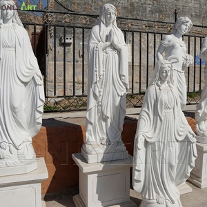 Figura de Santa María de tamaño real, escultura de mármol blanco, Estatua de la <span class=keywords><strong>Virgen</strong></span> María - Product Image 2