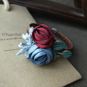 Hongyi – Nouveauté : Bracelet pour femme style Mori, design original, simple, avec fleur en tissu, bijou de main, style coréen et Hanfu ancien - Product Image 2