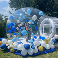 Maison à bulles gonflable AOYU, tente igloo transparente pour chambre d'hôtel, avec ballon pour jeux d'enfants