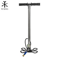 Pompe manuelle TUXING haute pression personnalisable quatre étapes 300 bars 4500 psi 30 MPa en acier inoxydable pour PCP, paintball, chasse et respiration