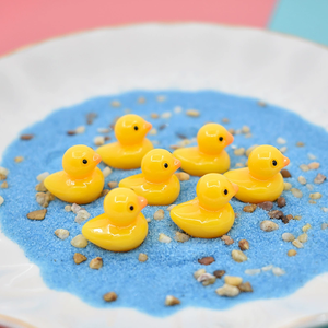 30 piezas Mini pato amarillo animales Flatback resina encantos para DIY Craft Slime móvil caso llavero Decoración - Product Image 4