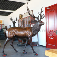 Statue de cerf en Bronze, taille de vie, pour le jardin, prix d'usine, nouveau