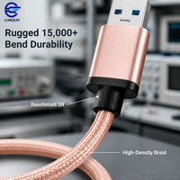 Cable USB 3.2 Gen 1 Tipo C, Resistente y Blindado, 5Gbps, Sincronización de Datos de Alta Velocidad, Cable de Carga Rápida de 3A para PLC, Medicina, CNC, Robótica
