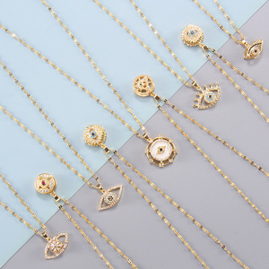 <span class=keywords><strong>Collar</strong></span> De Acero Inoxidable No se desvanece <span class=keywords><strong>Collar</strong></span> De Acero Inoxidable Ojo De Circón Giratorio <span class=keywords><strong>Collar</strong></span> De Cadena De Clavícula De Acero De Titanio - Product Image 1