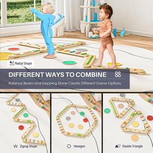<span class=keywords><strong>Poutre</strong></span> d'équilibre sensorielle <span class=keywords><strong>en</strong></span> <span class=keywords><strong>bois</strong></span> pour enfants de 3 à 5 ans Gymnastique éducative à obstacles pour la coordination et la motricité - Product Image 6