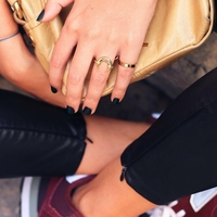 Gemnel 925 Argent 14k Plaqué Or Bijoux Minimaliste Corne Bande Anneaux En Gros 2025 pour Femme