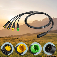 Konektor Mini M8 Tahan Air IP67 2 3 4 5 6 Pin Steker Jantan Betina Kabel Harness Listrik Sepeda Ebike