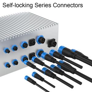 Konektor AC Surya Jnicon M25 3 Pin IP67 Tahan Air 50A Konektor Tahan Lama Bahan PA66 Konektor Kabel Listrik - Product Image 2