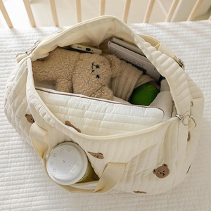 Grande sacoche de maternité pour maman, <span class=keywords><strong>sac</strong></span> à <span class=keywords><strong>langer</strong></span> pour poussette, <span class=keywords><strong>sac</strong></span> de voyage pour bébé, en polyester brodé avec fermeture éclair, simple et résistant à l'eau - Product Image 3