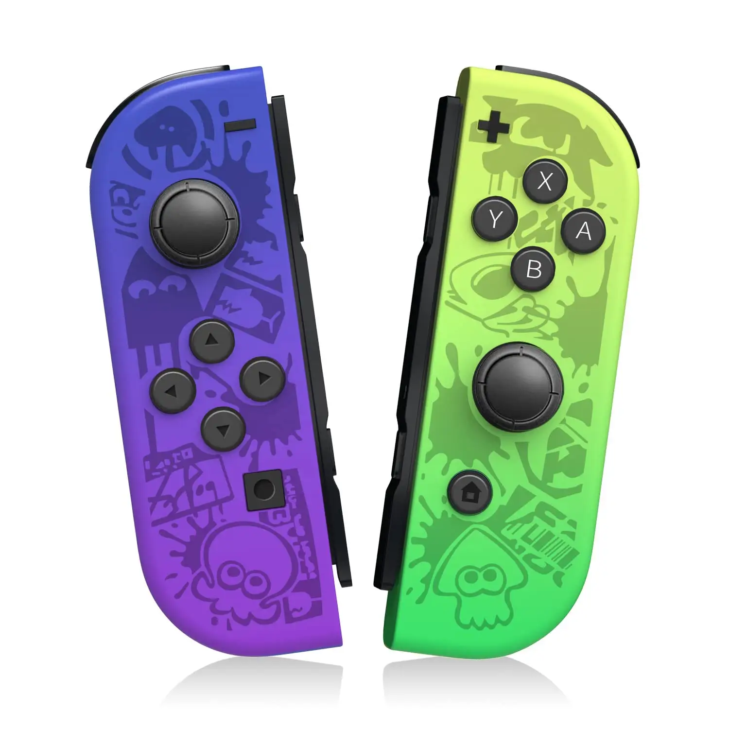 สวิตช์แผ่นความสุข Joy Con Joy Cons Joycons คอนโทรลเลอร์ไร้สายจอยสติ๊กบลูทูธเกมแพดพร้อมสายรัดสําหรับสวิตช์ Nintendo OLED