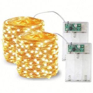 Waterproof <b>LED</b> Fairy <b>Lights</b> Copper <b>Wire</b> Battery Operated Figurine 1M 10M Mini Paper Christmas Party Wedding Decorations - Product Image 1