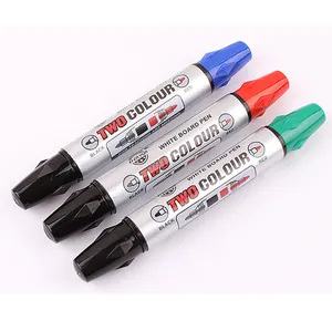 Promocionales de plástico de doble cara marcador pluma color marcador de pizarra