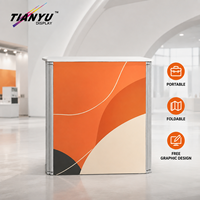 Comptoir d'accueil pliable en pierre TIANYU pour salon professionnel et présentation au plafond