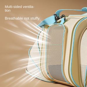 고양이 가방 나가는 휴대용 옥스포드 친환경 패션 솔리드 고양이 배낭 작은 개 강아지 대용량 크로스 바디 안티 스트레스 - Product Image 3