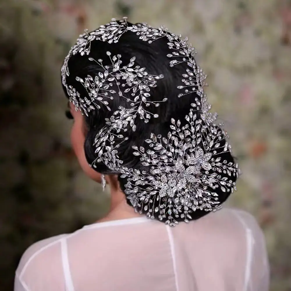 Wedding Vine Crystal Bridal Hair Piece Rhinestone Party Hair Accessories Jewelry Bead Headpiece For Women And Girls