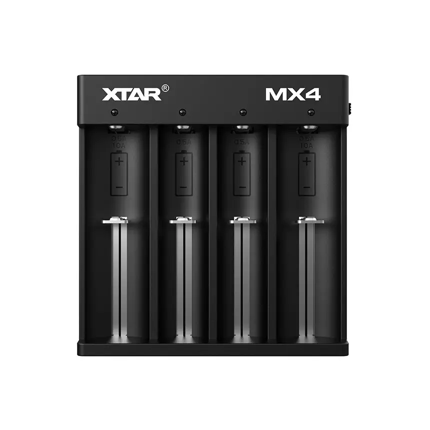 شاحن بطاريات XTAR الذكي الجديد طراز MX4 بقدرة 3.6 فولت 3.7 فولت 1.5 فولت ليثيوم أيون 3.2 فولت LiFePO4 1.2 فولت Ni-MH شاحن بطارية AA AAA 14500 18650 21700