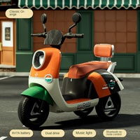 Children's Electric Motorcycle Rechargeable Battery Operated Tricycle Kids Remote Control Dual-Drive Ride-on Car Motorbike