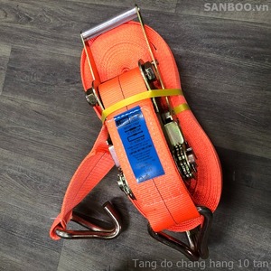 SANBOO 10 tonnes cliquet d'arrimage de cargaison robuste durable 7.5 cm de large sangle en polyester haute résistance charges lourdes fabriquées au Vietnam - Product Image 2