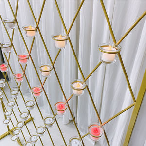 Metal <b>Candle</b> Wall Photo Background Golden Background Frame <b>Wedding</b> Stage Background - Product Image 5