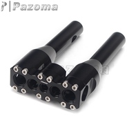 Kit Penyangga Setang Motor Hitam 25mm 1 inci dari Aluminium untuk Harley Dyna Sportster XL1200 XL 883 72 48 C N L X R
