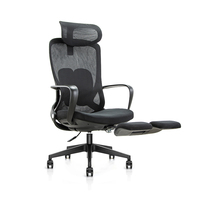 Chaise de bureau ergonomique pivotante entièrement en maille avec accoudoirs pour cadres