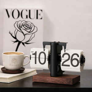 Reloj de Escritorio Mecánico Retro con Cambio Automático de Hora, Adorno para Sala de Estar - Product Image 4