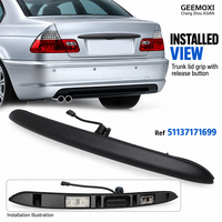 Poignée de coffre arrière avec bouton de commande 51137171699 pour BMW Série 3 E46 Berline 1998-2005, garniture de feux de plaque d'immatriculation de hayon