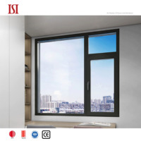 Ventanas abatibles de diseño externo moderno de marca superior, puente roto, aislamiento térmico, aleación de aluminio templado para cocina Villa